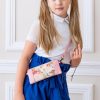 Детская сумочка из кожи с картинкой Париж розовая