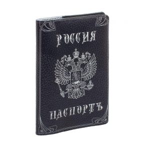 Обложка на паспорт с принтом Eshemoda “Герб Российской империи 3”, натуральная кожа