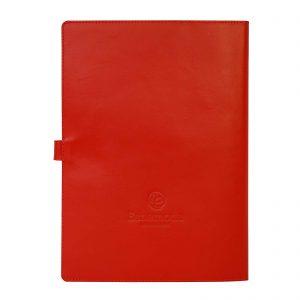 Папка для семейных документов с принтом Eshemoda “Центральный канал Венеции”, Формат А4, натуральная кожа, цвет красный