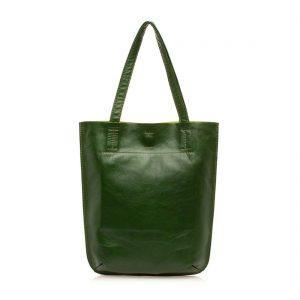 Сумка-шоппер с принтом Eshemoda “Цветочное настроение”, натуральная кожа, цвет зеленый