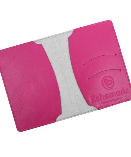 Обложка на паспорт с принтом Eshemoda “Красные ирисы”, натуральная кожа