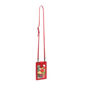 Сумочка для телефона Eshemoda с принтом «Цветочное настроение», цвет красный