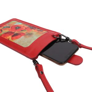Сумочка для телефона Eshemoda с принтом «Опиум», цвет красный