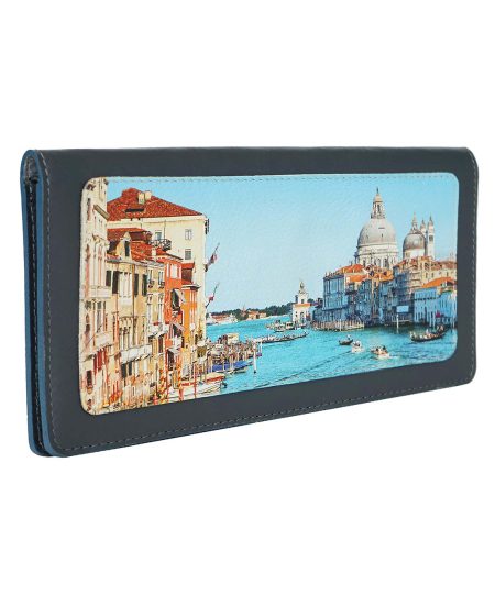 Big Travel с принтом Eshemoda “Венеция. Центральный канал” натуральная кожа, цвет синий