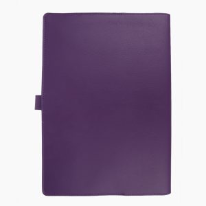 Папка для семейных документов с принтом Eshemoda “Вечерний канал Венеции”, Формат А4, натуральная кожа, цвет фиолетовый