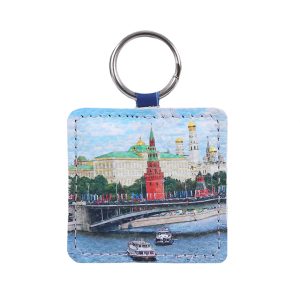 Брелок с принтом Eshemoda «Кремль. Каменный мост», цвет ярко-синий