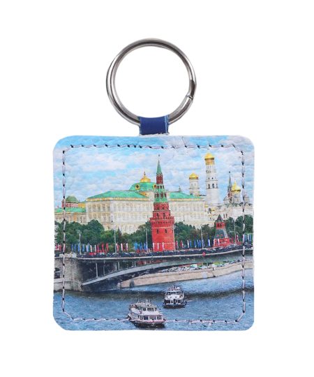 Брелок с принтом Eshemoda «Кремль. Каменный мост», цвет ярко-синий