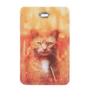 Чехол для магнитных карт с принтом Eshemoda “Рыжий кот”