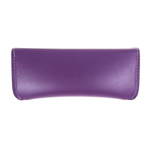 Футляр для очков с принтом Eshemoda “Лиловый букет”, натуральная кожа, фиолетовый
